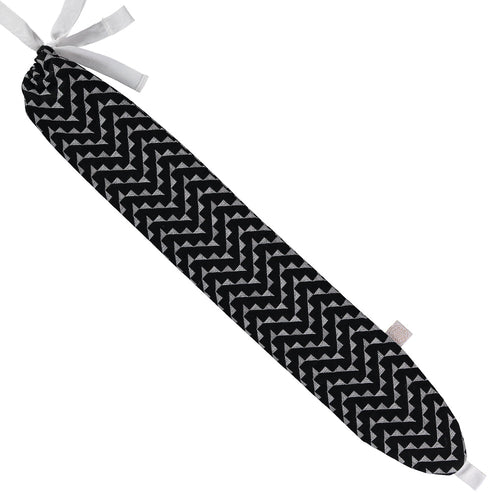 YUYU Brushed Cotton Hot Water Bottle in Chevron Black