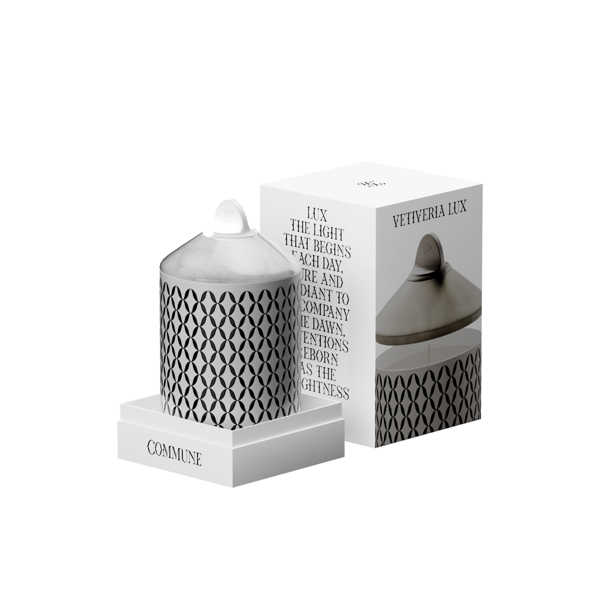 Commune Vetiveria Lux Candle + White Onyx Cover