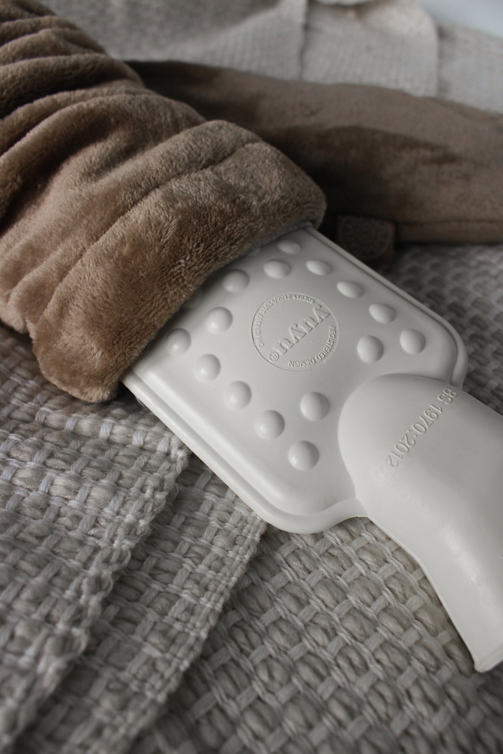 YUYU Luxury Fleece Hot Water Bottle in Mink